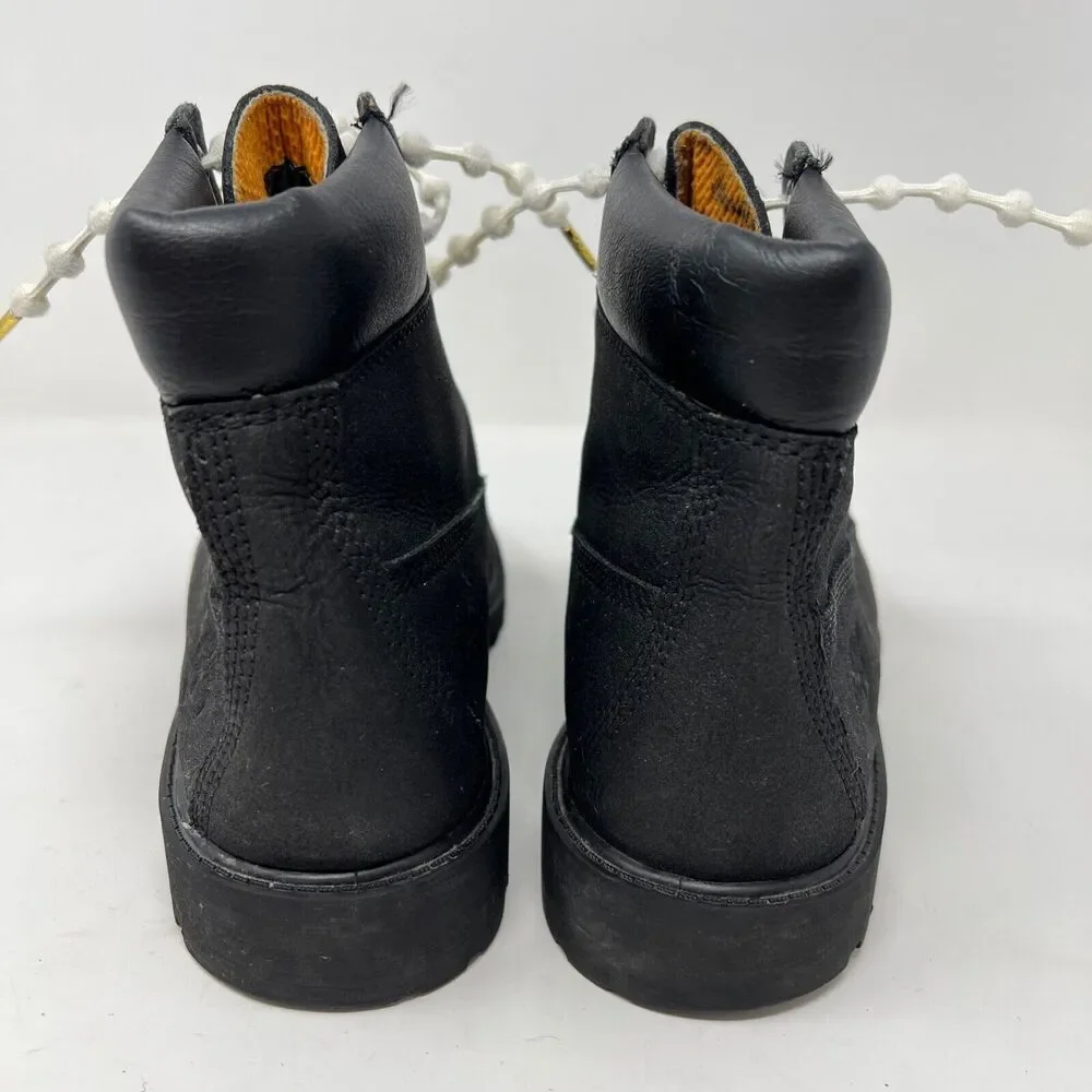 TIMBERLAND BOYS  BLACK BOOTS, SIZE 4.5 US